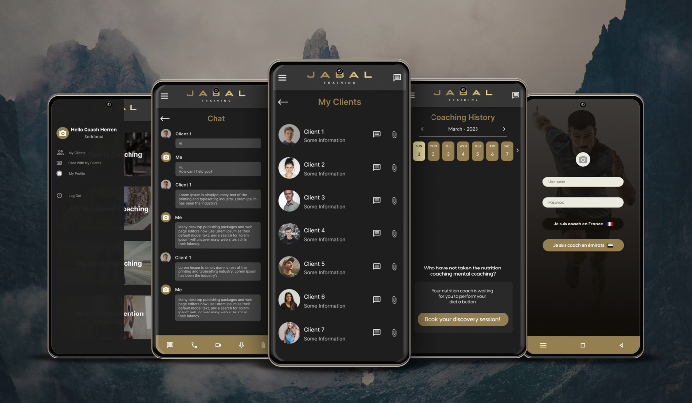 trainer Screens for fitness coaching app