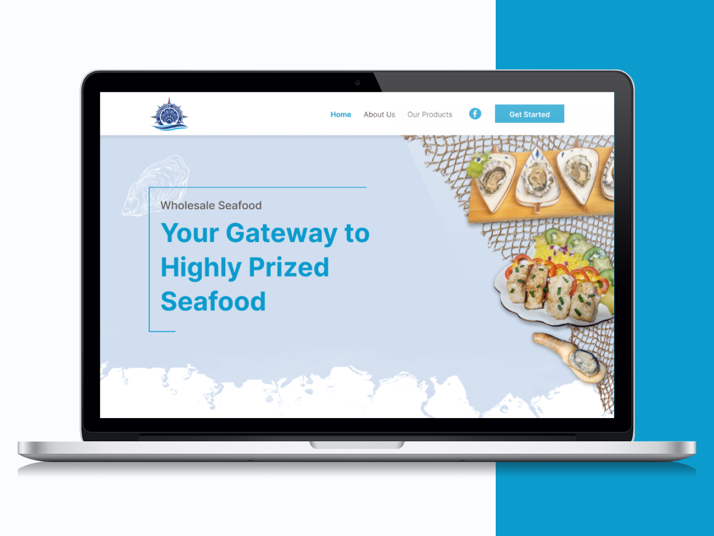 Jamestown Seafood, Aquaculture, Wholesale Seafood website design 