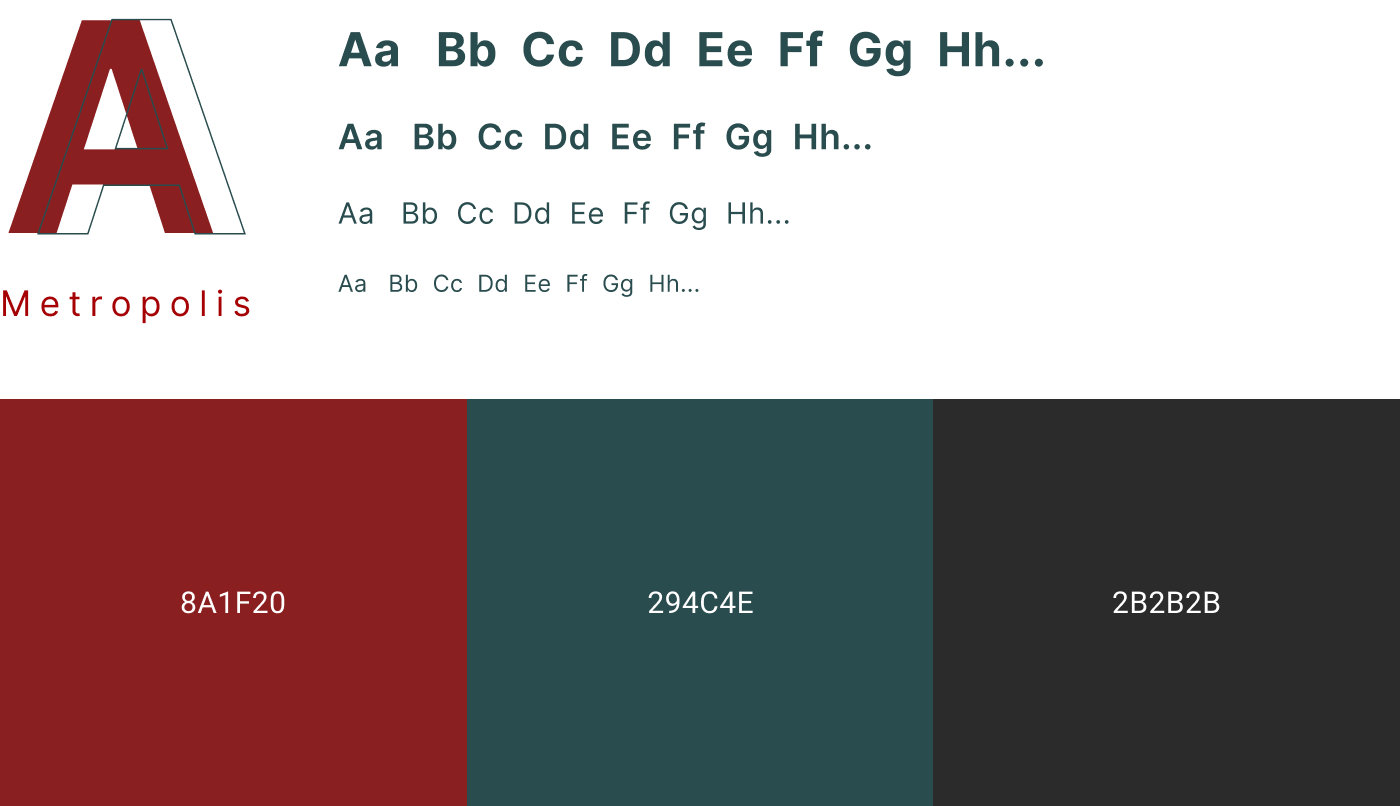 Typography and Colors for Jamestown Family health clinic website design, medical website, clinic website