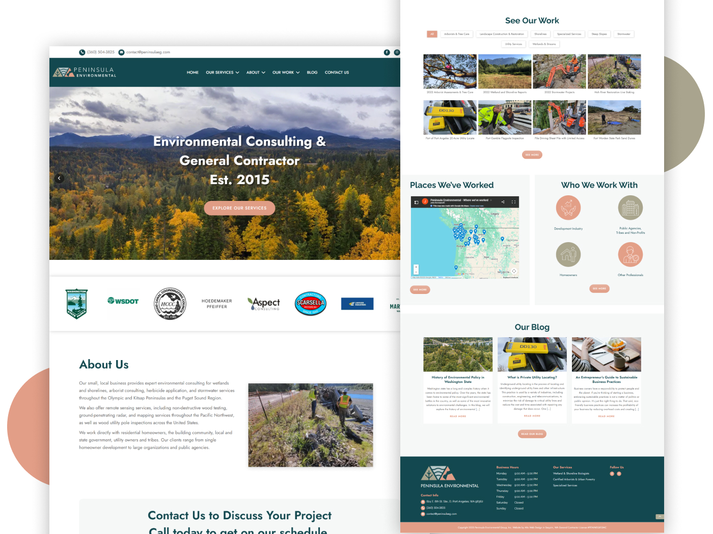 Website UI Design for Peninsula Environmental